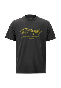 Mens Love-Kills-Slant T-Shirt - Charcoal
