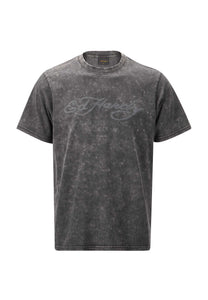 Mens Mono-Flash-Logo T-Shirt - Charcoal