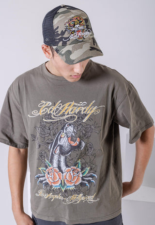 T-shirt Panther-Light Vintage - Washed Dusty Olive