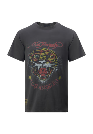 T-shirt Tiger-Vintage Roar - Noir délavé
