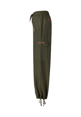 Womens La-Cobra Cargo Pants Trousers - Olive