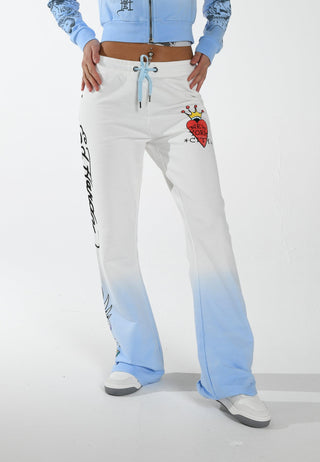 Womens Nyc-Heart Flared Trousers - Blue