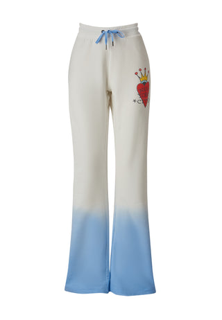 Womens Nyc-Heart Flared Trousers - Blue